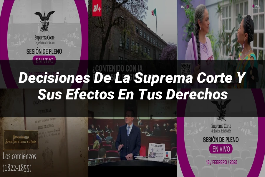 "Decisiones de la Suprema Corte y sus efectos en tus derechos"