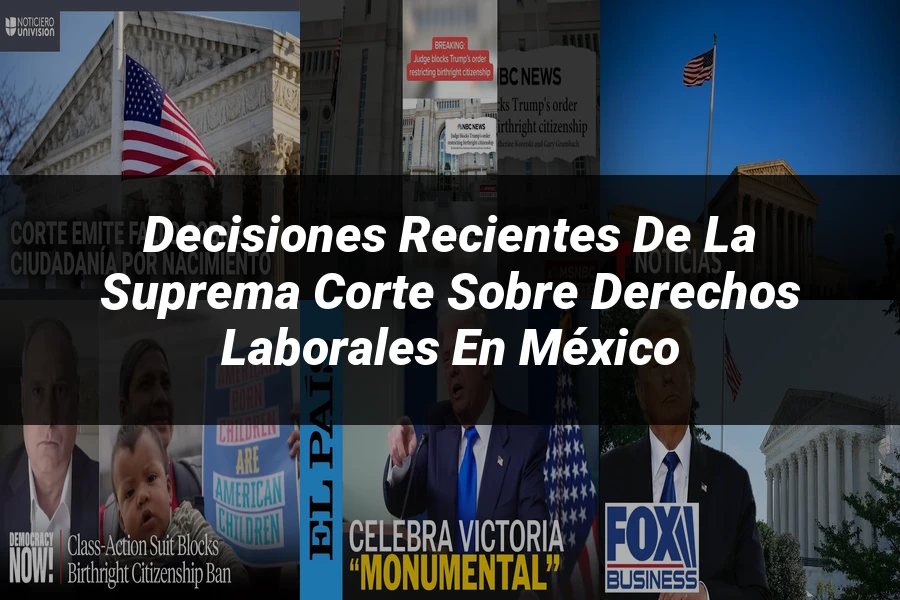 "Decisiones recientes de la Suprema Corte sobre derechos laborales en México"