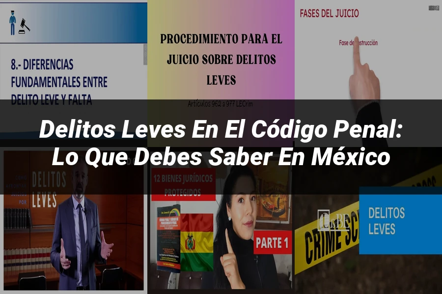 "Delitos Leves en el Código Penal: Lo que Debes Saber en México"