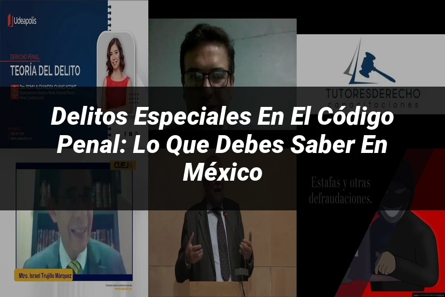 "Delitos especiales en el código penal: lo que debes saber en México"