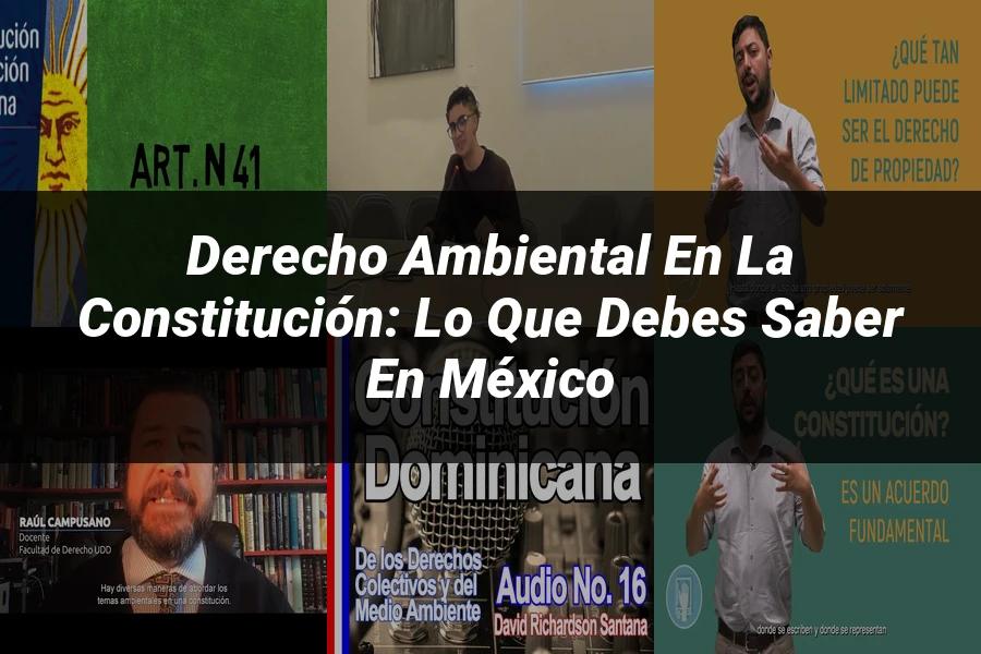 "Derecho Ambiental en la Constitución: Lo Que Debes Saber en México"