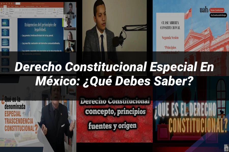 "Derecho Constitucional Especial en México: ¿Qué Debes Saber?"