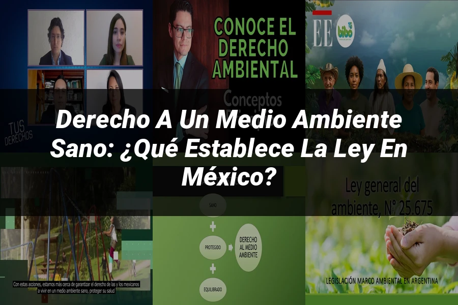 "Derecho a un Medio Ambiente Sano: ¿Qué Establece la Ley en México?"
