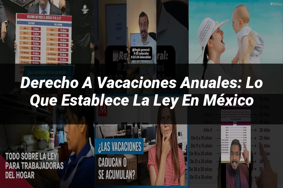 "Derecho a vacaciones anuales: lo que establece la ley en México"