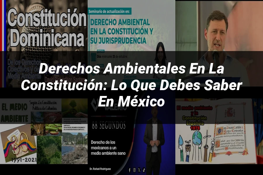 "Derechos Ambientales en la Constitución: Lo Que Debes Saber en México"