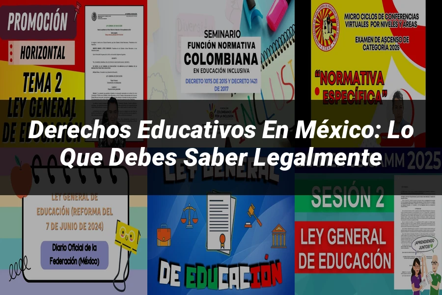 "Derechos Educativos en México: Lo que Debes Saber Legalmente"