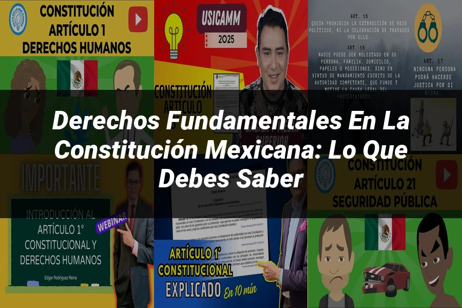 "Derechos Fundamentales en la Constitución Mexicana: Lo que Debes Saber"