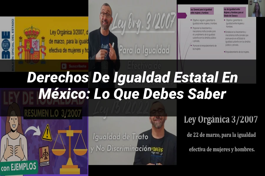 "Derechos de Igualdad Estatal en México: Lo Que Debes Saber"