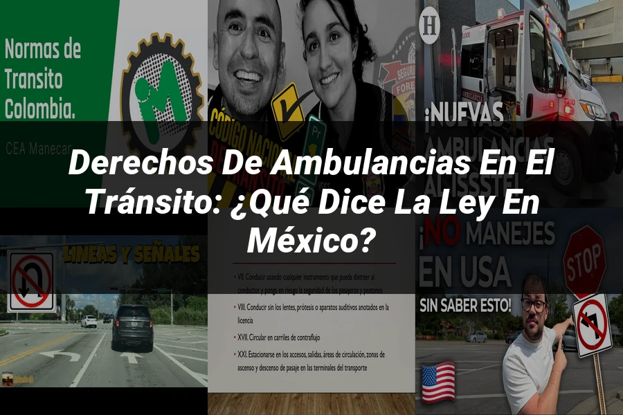 "Derechos de ambulancias en el tránsito: ¿Qué dice la ley en México?"