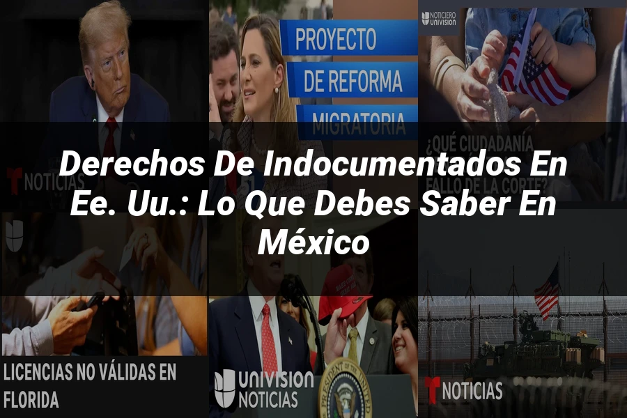 "Derechos de indocumentados en EE. UU.: lo que debes saber en México"