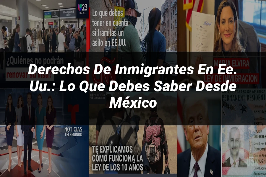 "Derechos de inmigrantes en EE. UU.: lo que debes saber desde México"
