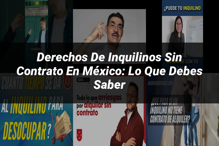 "Derechos de inquilinos sin contrato en México: lo que debes saber"