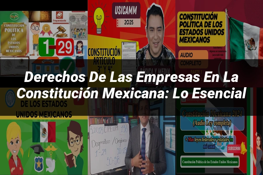 "Derechos de las Empresas en la Constitución Mexicana: Lo Esencial"