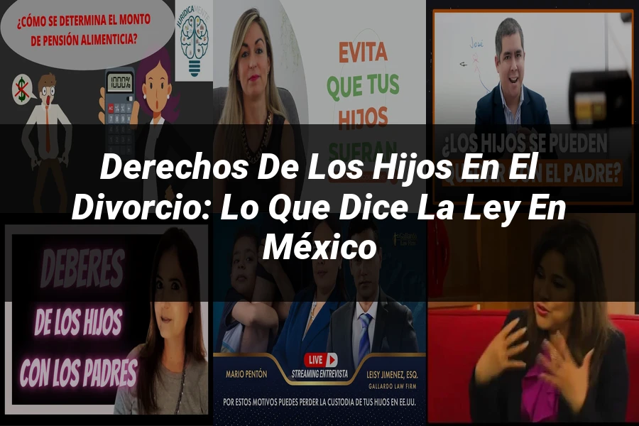 "Derechos de los Hijos en el Divorcio: Lo que Dice la Ley en México"