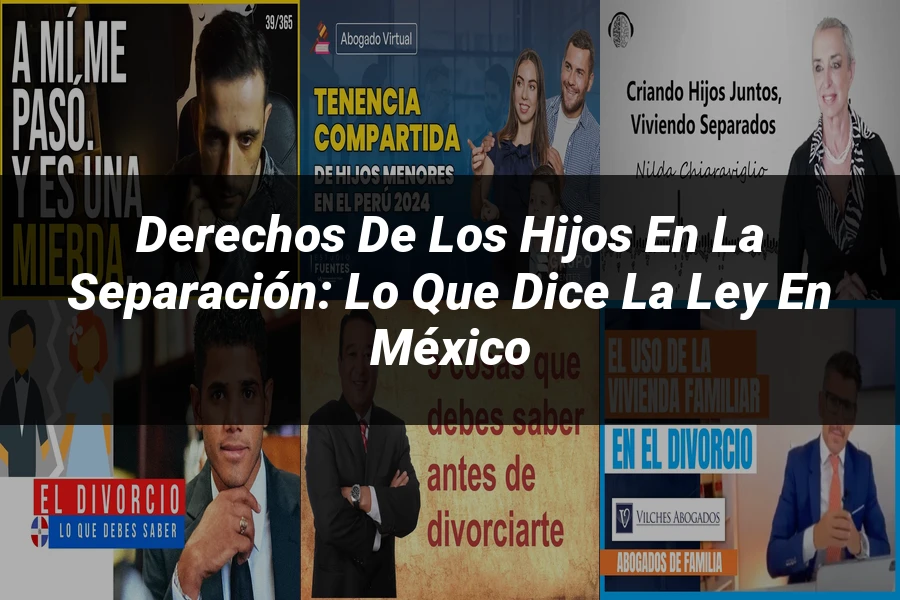 "Derechos de los Hijos en la Separación: Lo que Dice la Ley en México"