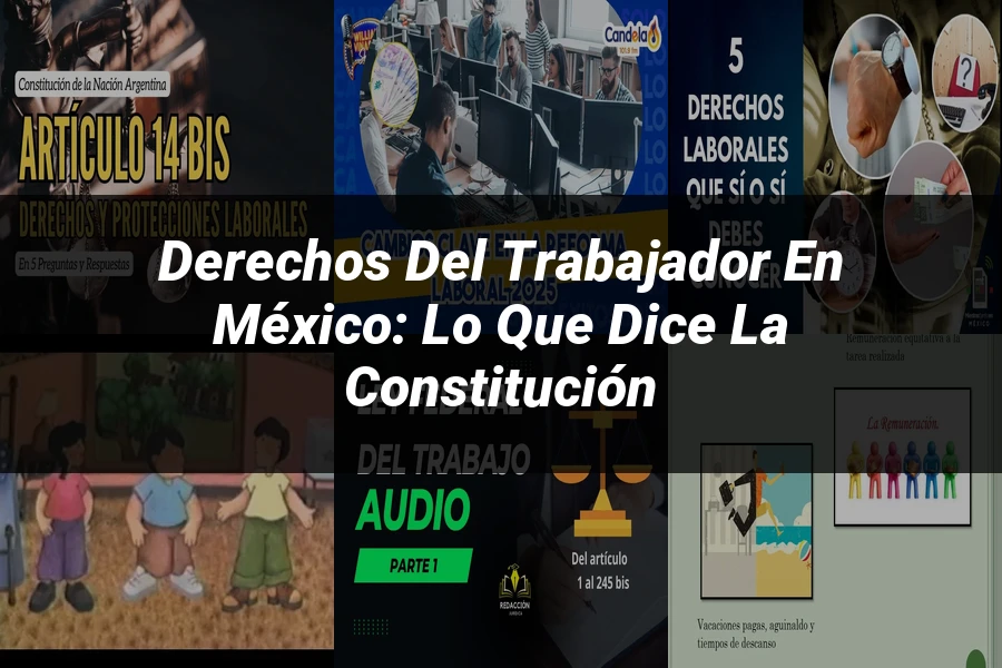 "Derechos del trabajador en México: Lo que dice la Constitución"