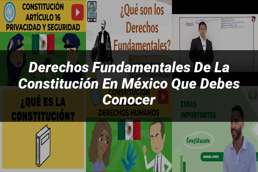 "Derechos fundamentales de la Constitución en México que debes conocer"