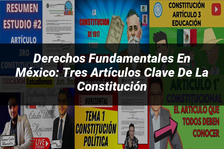"Derechos fundamentales en México: tres artículos clave de la Constitución"