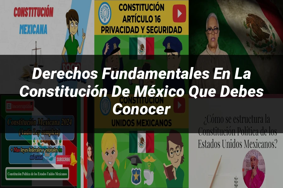 "Derechos fundamentales en la Constitución de México que debes conocer"