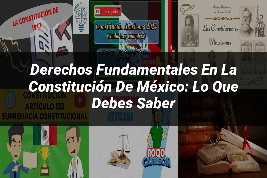 "Derechos fundamentales en la constitución de México: lo que debes saber"