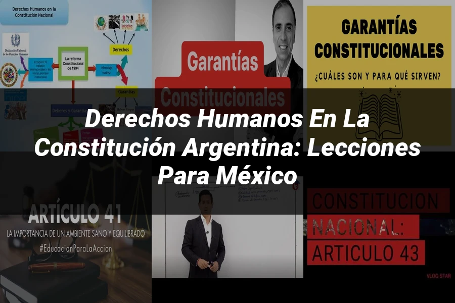 "Derechos humanos en la constitución argentina: lecciones para México"