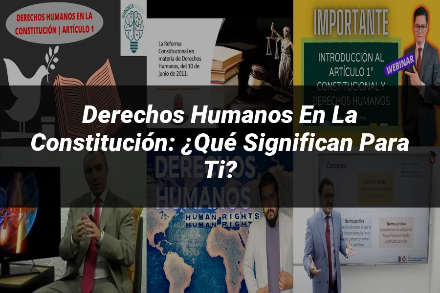 "Derechos humanos en la constitución: ¿Qué significan para ti?"