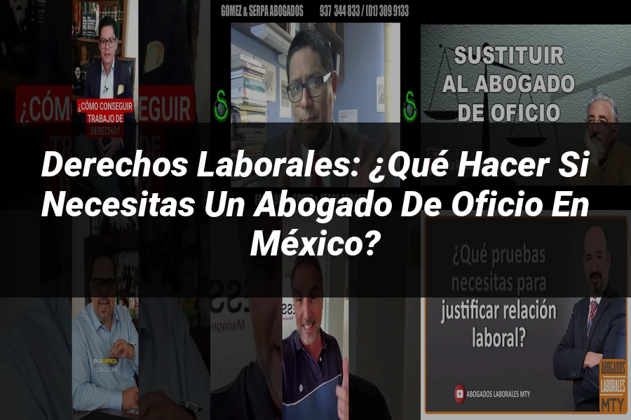 "Derechos laborales: ¿Qué hacer si necesitas un abogado de oficio en México?"