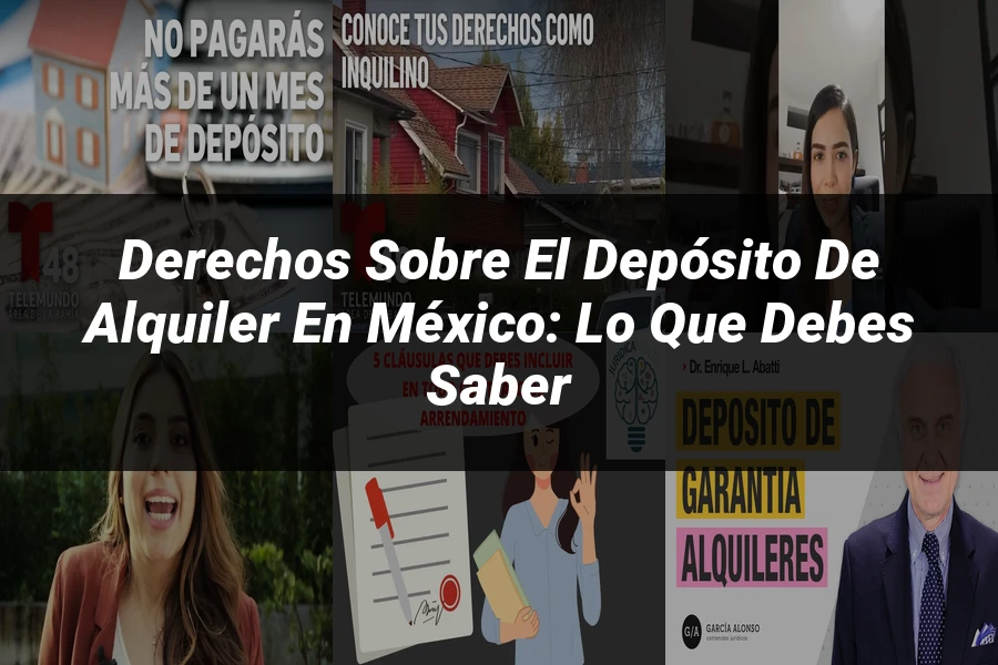 "Derechos sobre el depósito de alquiler en México: Lo que debes saber"