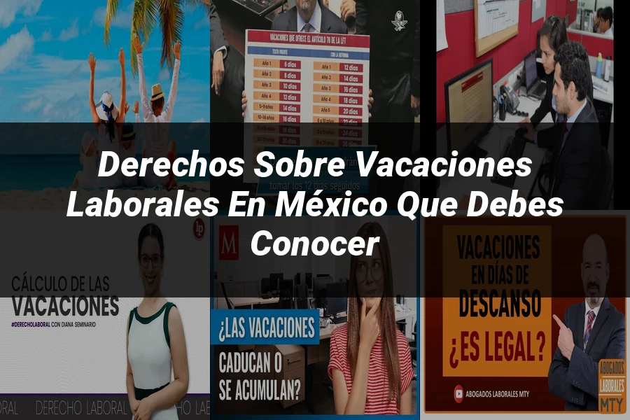 "Derechos sobre vacaciones laborales en México que debes conocer"