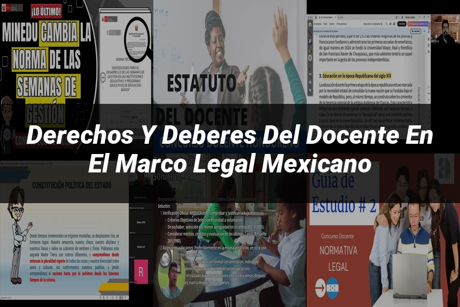 "Derechos y Deberes del Docente en el Marco Legal Mexicano"