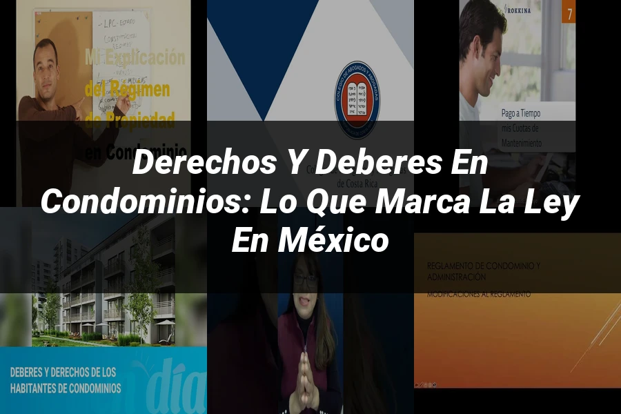 "Derechos y Deberes en Condominios: Lo que Marca la Ley en México"