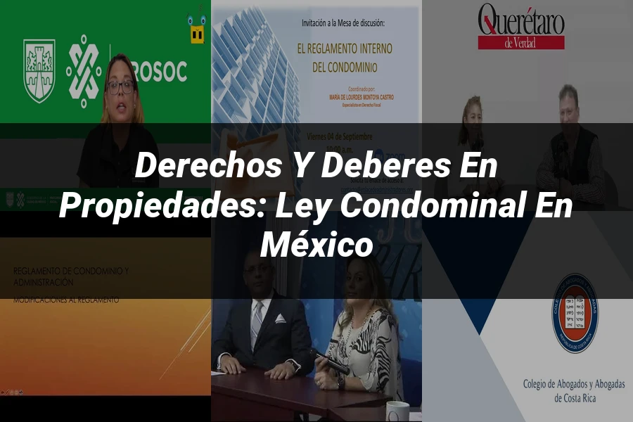"Derechos y Deberes en Propiedades: Ley Condominal en México"