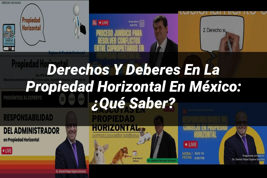"Derechos y Deberes en la Propiedad Horizontal en México: ¿Qué Saber?"