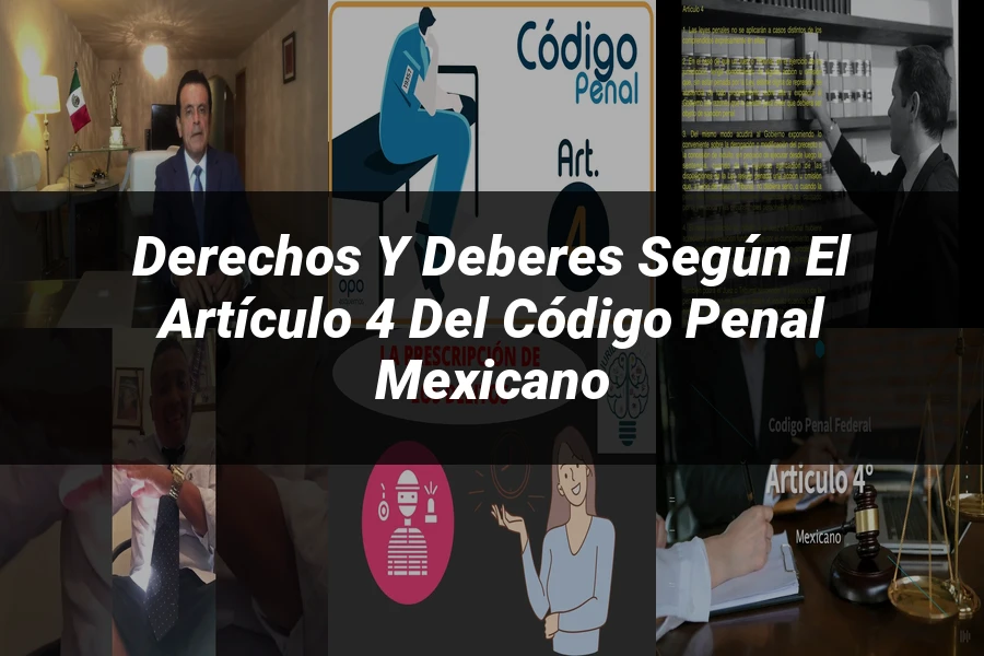 "Derechos y Deberes según el Artículo 4 del Código Penal Mexicano"