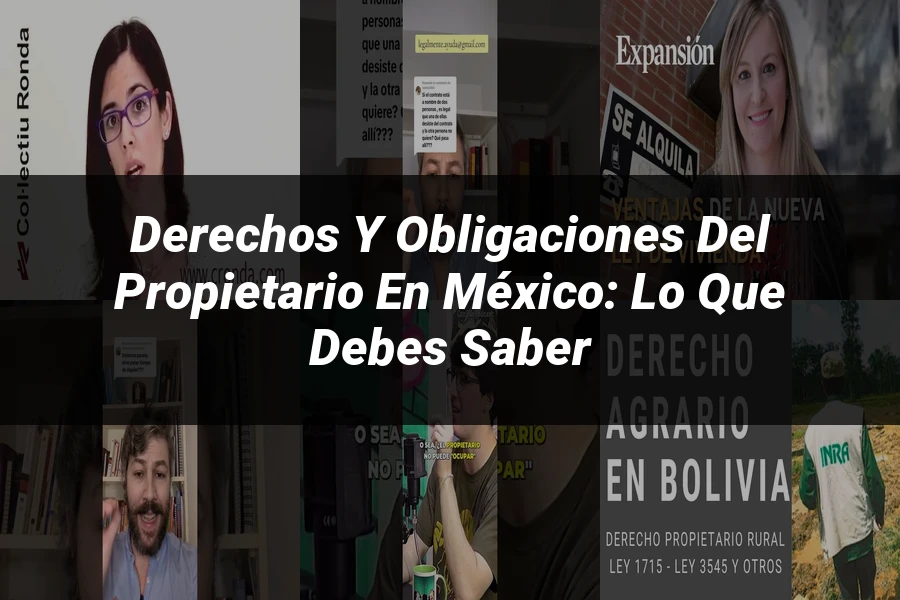 "Derechos y Obligaciones del Propietario en México: Lo que Debes Saber"