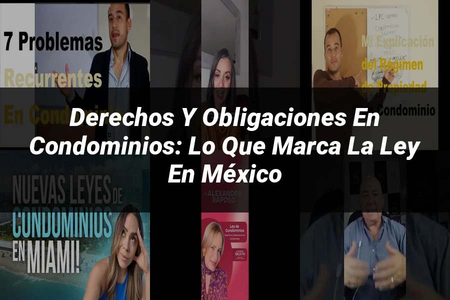 "Derechos y Obligaciones en Condominios: Lo que Marca la Ley en México"