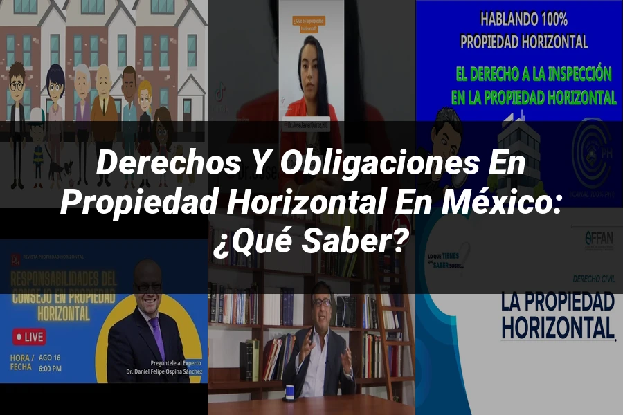 "Derechos y Obligaciones en Propiedad Horizontal en México: ¿Qué Saber?"