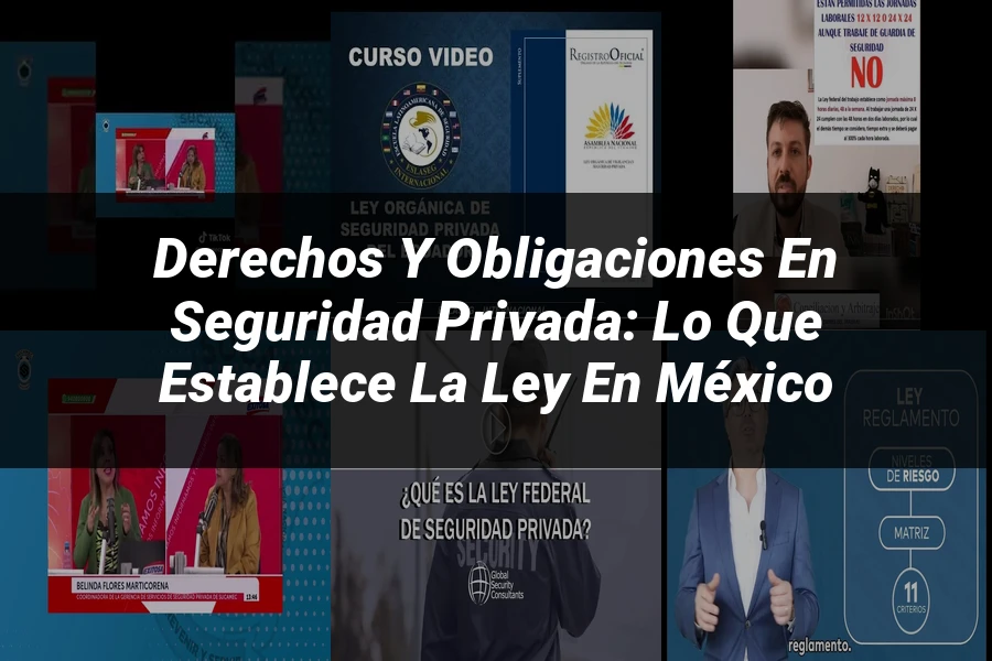 "Derechos y Obligaciones en Seguridad Privada: Lo que Establece la Ley en México"