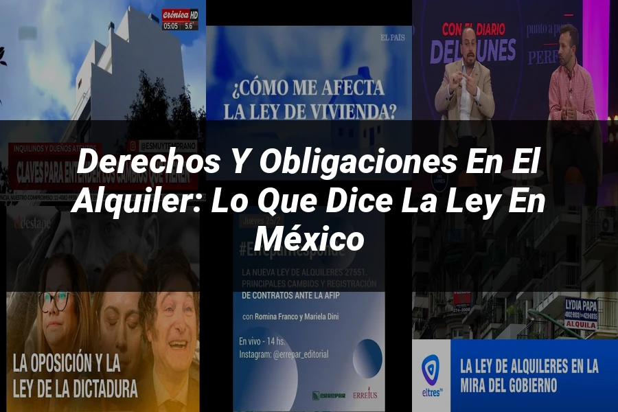 "Derechos y Obligaciones en el Alquiler: Lo que Dice la Ley en México"