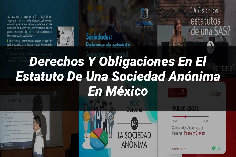 "Derechos y Obligaciones en el Estatuto de una Sociedad Anónima en México"