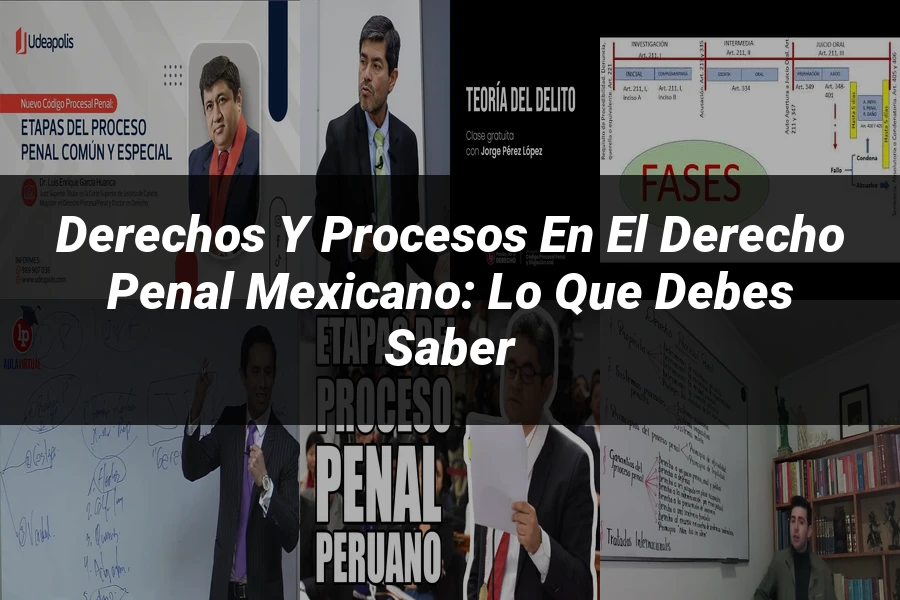 "Derechos y Procesos en el Derecho Penal Mexicano: Lo que Debes Saber"