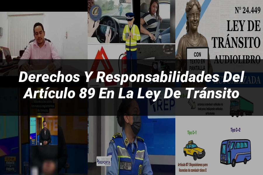 "Derechos y Responsabilidades del Artículo 89 en la Ley de Tránsito"