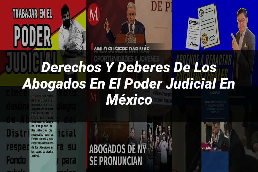 "Derechos y deberes de los abogados en el poder judicial en México"