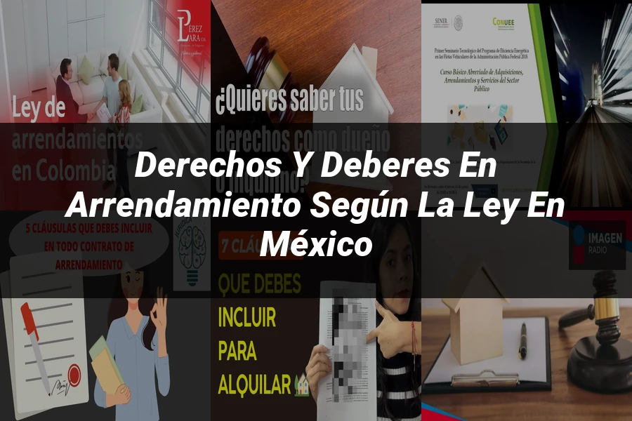 "Derechos y deberes en arrendamiento según la ley en México"