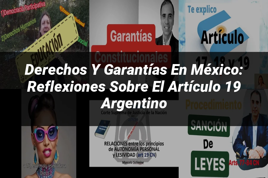 "Derechos y garantías en México: reflexiones sobre el artículo 19 argentino"