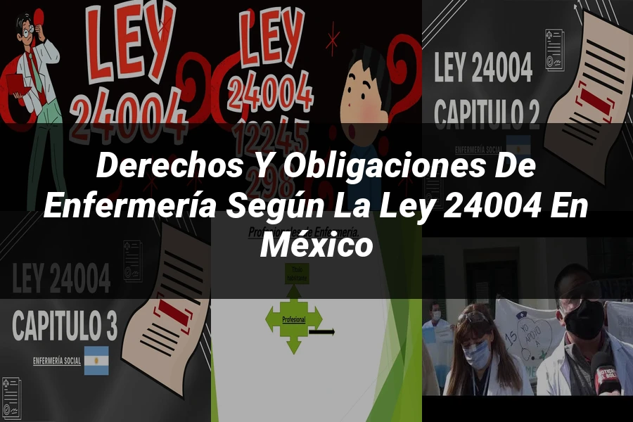 "Derechos y obligaciones de enfermería según la ley 24004 en México"