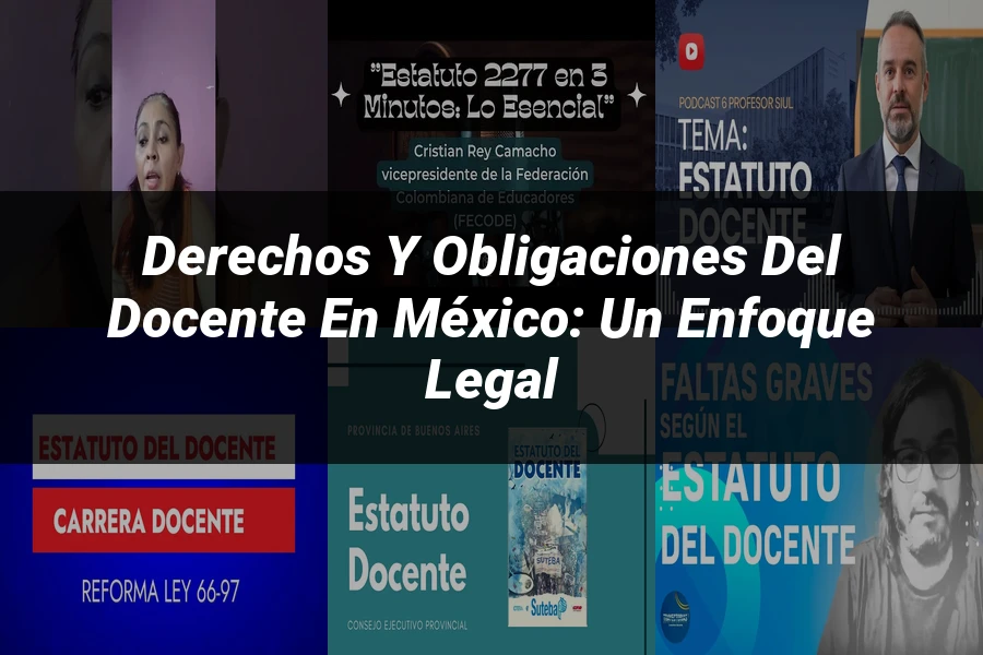 "Derechos y obligaciones del docente en México: un enfoque legal"