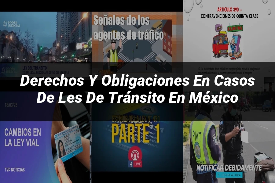 "Derechos y obligaciones en casos de les de tránsito en México"