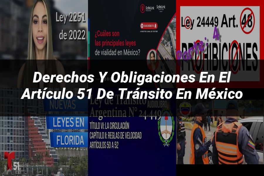 "Derechos y obligaciones en el artículo 51 de tránsito en México"
