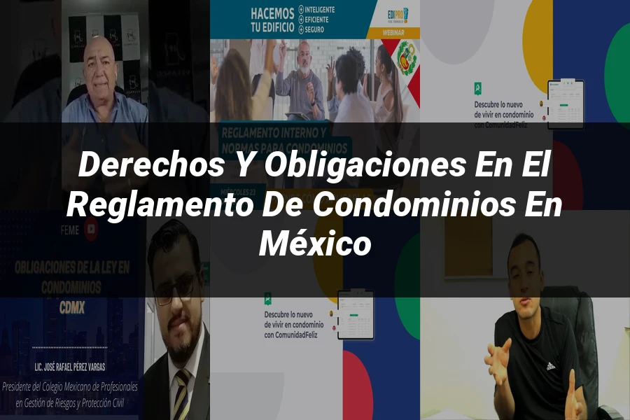 "Derechos y obligaciones en el reglamento de condominios en México"